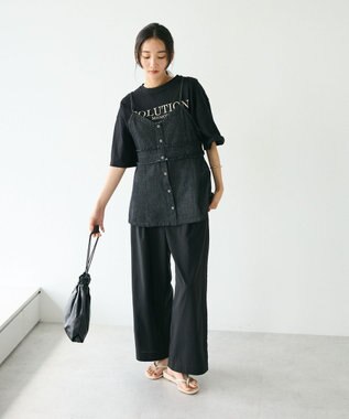 CRAFT STANDARD BOUTIQUE デニム２ＷＡＹキャミビスチェ Black
