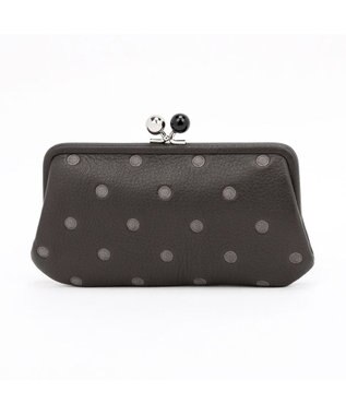 UNBILLION ペルケ perche / アクリル玉がま口長財布 ダークグレードット