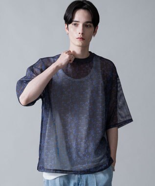 WEGO 【2点SET】メッシュパターンアンサンブルPOシャツ（SS） 柄2