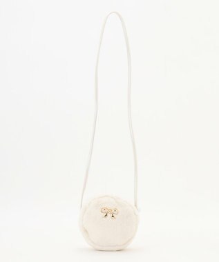 ANY KIDS フェイクファーポシェット ホワイト