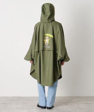 MOONBAT POLO RALPH LAUREN レインポンチョ レインベア 50デニール生地／着丈98cm 収納袋付き カーキー