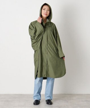MOONBAT POLO RALPH LAUREN レインポンチョ レインベア 50デニール生地／着丈98cm 収納袋付き カーキー