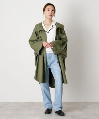 MOONBAT POLO RALPH LAUREN レインポンチョ レインベア 50デニール生地／着丈98cm 収納袋付き カーキー