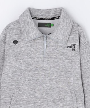 PW CIRCULUS 【WOMEN】ハーフジップ 裏毛スウェットトップス ゴルフウェア レディース グレー系