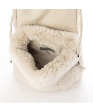 UNBILLION カシュカシュ cachecache / エコファーシンプルフラップショルダー アイボリー