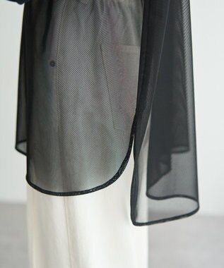 YECCA VECCA メッシュMIXデザインシャツ② Khaki