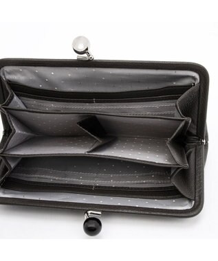 UNBILLION ペルケ perche / アクリル玉がま口長財布 ダークグレードット