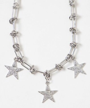 WEGO Lスターデザインチェーンネックレス シルバー