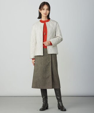 J.PRESS LADIES L ラメツイード スカート ブラウン系