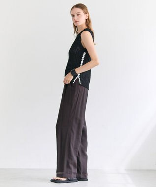 BEIGE， ATACAM / テープヤーン ノースリーブニット Black