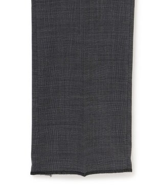 J.PRESS MEN 驚きの軽さ【洗える / 高通気性 / ストレッチ性 / 防シワ】グレナカートチェック スラックス / ノータック グレー系3