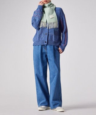 Paul Smith Cropped Logo カシミヤブレンド マフラー ミントグリーン