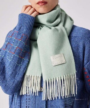 Paul Smith Cropped Logo カシミヤブレンド マフラー ミントグリーン