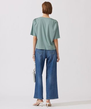 ICB 【接触冷感・UVケア・洗える】 ハイツイストスムース デザインカットソー カデットブルー系