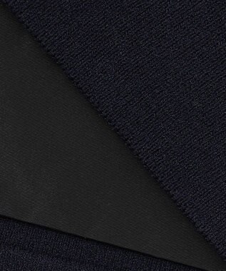 ICB L 【CLASSY.1月号掲載・洗える】VIS/PEスムース レイヤードデザインニット ネイビー系