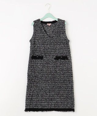 TOCCA 【洗える！】FONDU TWEED ドレス ブラック系