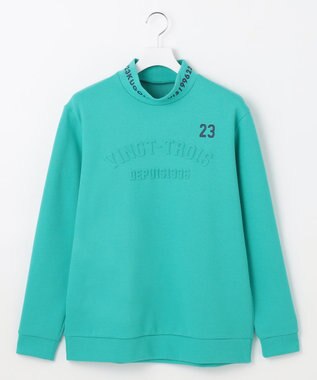 23区GOLF 【MEN】パターンからゴルフに合わせたしっかり素材のカノコダンボールモック ターコイズブルー系