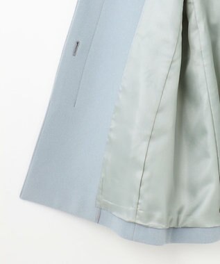 J.PRESS LADIES L ショートビーバー フーデット コート アクアブルー系