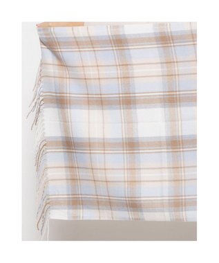 UNBILLION カシュネ cache nez / ウール混チェックストール アイボリー