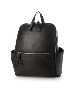 UNBILLION ペルケ perche / ダブルジッパー牛革バックパック ブラック