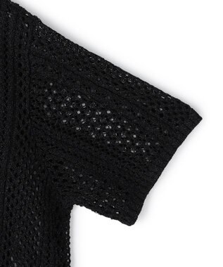 BEIGE， ATACAM / パターンメッシュ ハーフニット Black