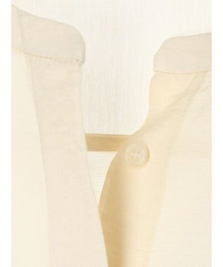 AMERICAN HOLIC 接触冷感バンドカラー切替シャツワンピース Ivory