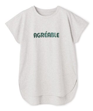 UNFILO BEAUTY FORM-T cotton ロゴ フレンチスリーブ Tシャツ TOPグレー