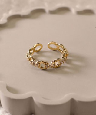 Tiaclasse 【安田美沙子さん着用】キュービックチェーンリング