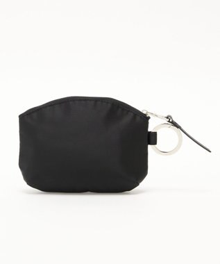 russet カラビナ付きラウンドフラットポーチ(Z-208) Black