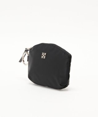 russet カラビナ付きラウンドフラットポーチ(Z-208) Black