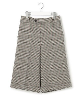 23区 ライトツイード チェック ハーフパンツ マルチチェック