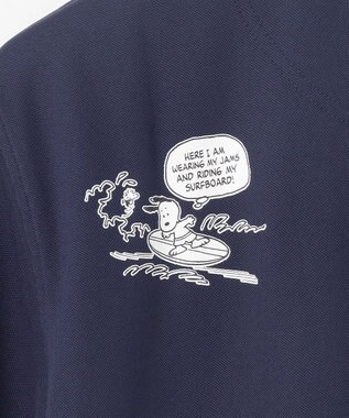 23区GOLF 【PEANUTS】【MEN】スヌーピーコラボ 半袖ポロシャツ ネイビー系