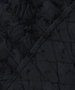 自由区 L 【セットアップ対応】ワッシャーカットジャカード ブラウス ミッドナイト