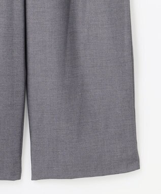 J.PRESS LADIES L 【洗える】T/Rウォッシャブルギャバ ワイド パンツ グレー系