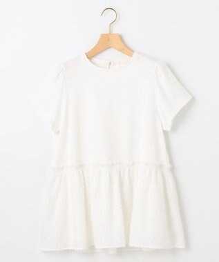 組曲 S 華感フレア カットソー アイボリー系