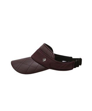 DAKS 【DAKS GOLF】チェックキルティングサンバイザー ボルドー