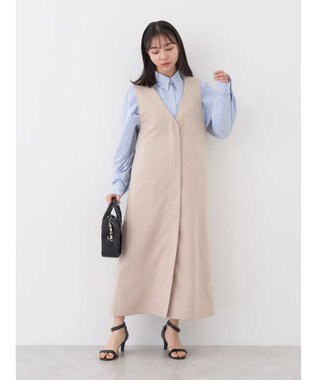 earth music&ecology フロントジップジャンスカ Beige