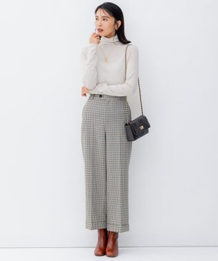 23区 【洗える】スムージーコットン シアー ニット ベージュ系