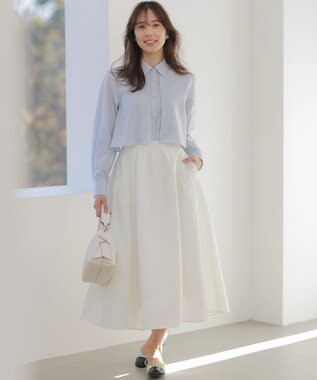 組曲 【WEB限定】シアージャカード スカート ホワイト系