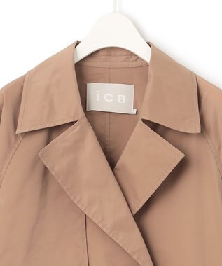 ICB メモリートレンチ コート レディッシュブラウン系