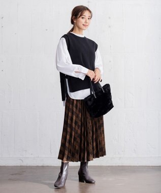 ANY L 2WAYコットン ベスト ブラック