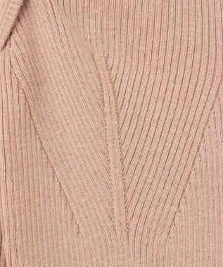 GRACE CONTINENTAL スクエアネックリブトップ ベージュ