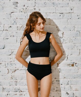 San-ai Resort（三愛水着楽園） 【インポートファブリック】　ブラトップ　上下別売り　M・L　【Reir（レイール）】 ブラック