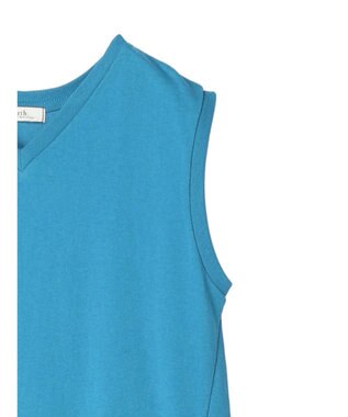 earth music&ecology Ｖネックマーメイドラインワンピース Blue