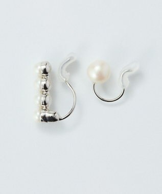 Phoebe 【金属アレルギー対応】2setラインパールイヤーカフ　シルバー/ニッケルフリー シルバー