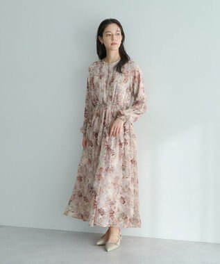 YECCA VECCA ぼかしフラワー柄ワンピース