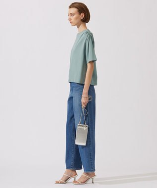 ICB 【接触冷感・UVケア・洗える】 ハイツイストスムース デザインカットソー カデットブルー系