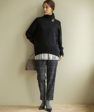 組曲 【WEB限定カラーあり】ウールライクストレッチ イージーパンツ グレー系3