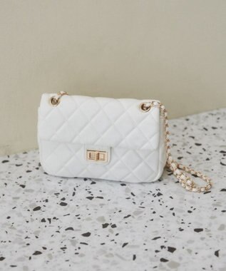 WEGO 【ANGIE VINTAGE】キルティングショルダーBAG ホワイト