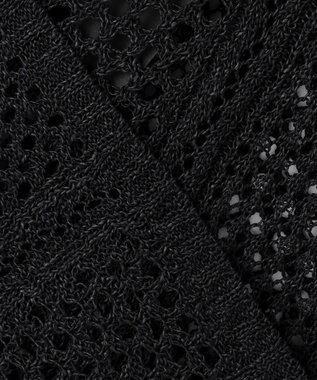 BEIGE， ATACAM / パターンメッシュ ハーフニット Black